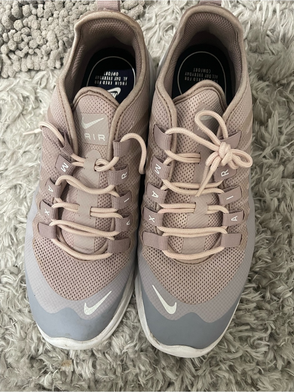 Nike Women's Air Max Running Sneakers - Dusty Pink and Light Gray